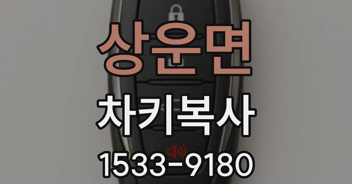 상운면 차키복사