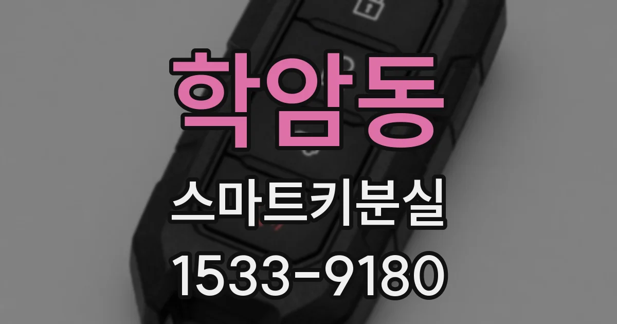학암동 스마트키분실