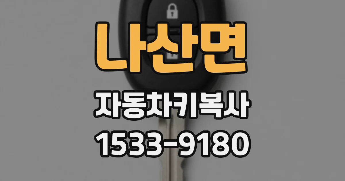 나산면 자동차키복사