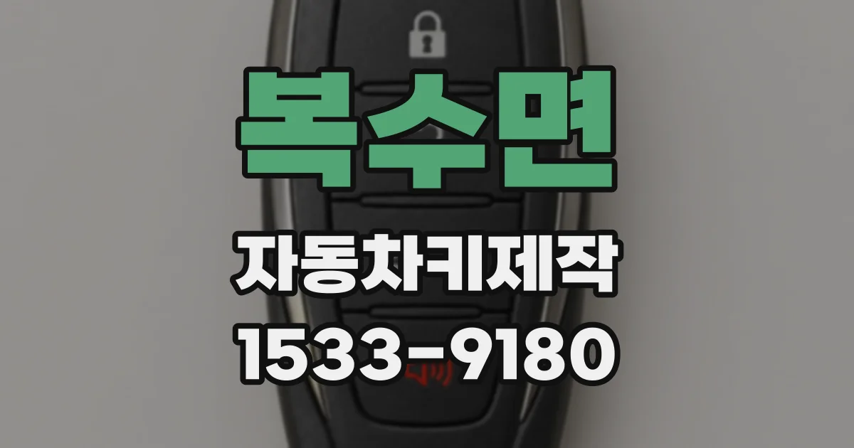 복수면 자동차키제작