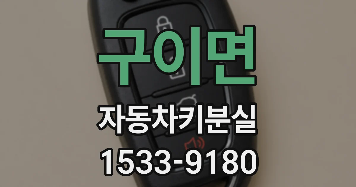 구이면 자동차키분실