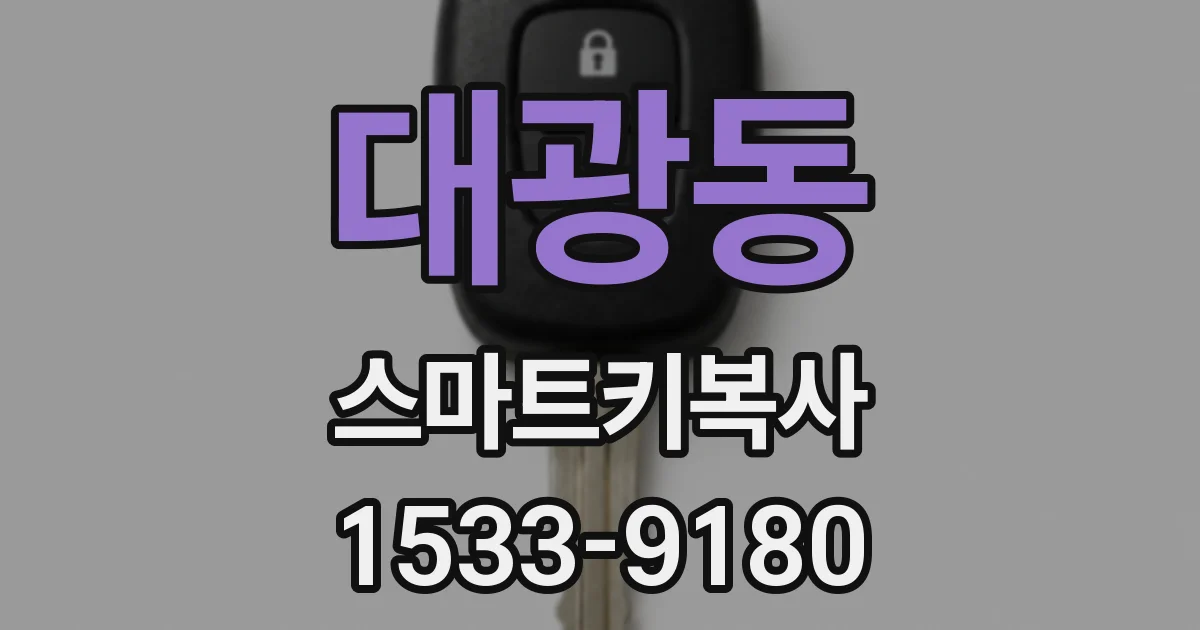 대광동 스마트키복사