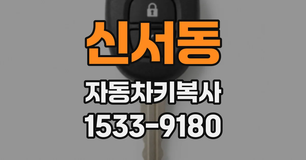 신서동 자동차키복사