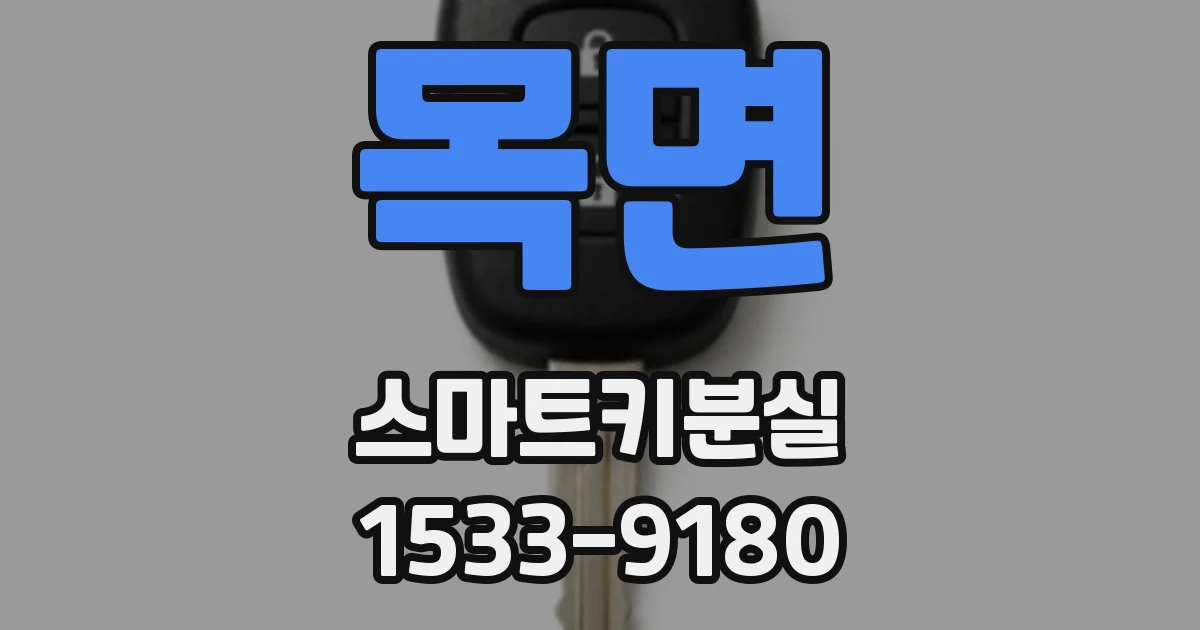 목면 스마트키분실