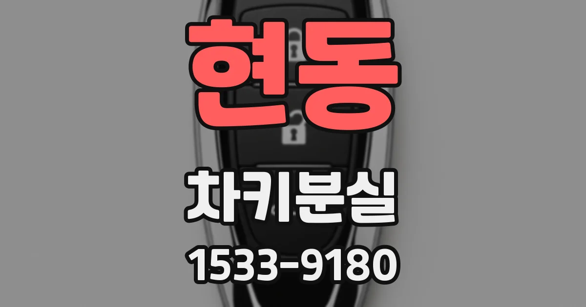 현동 차키분실