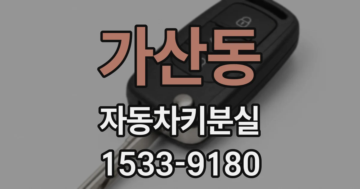 가산동 자동차키분실