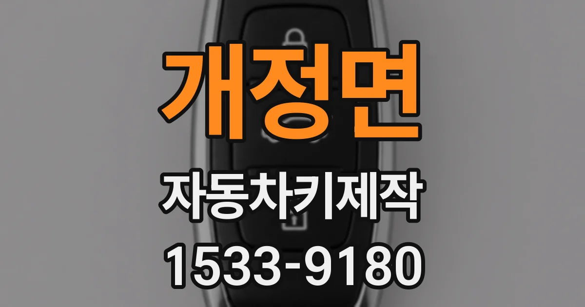 개정면 자동차키제작