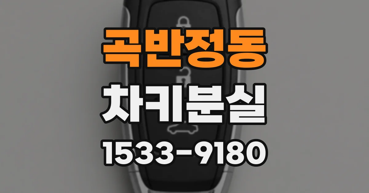 곡반정동 차키분실