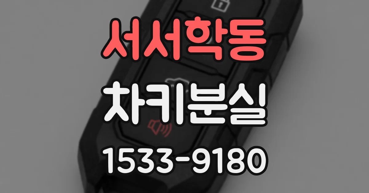 서서학동 차키분실