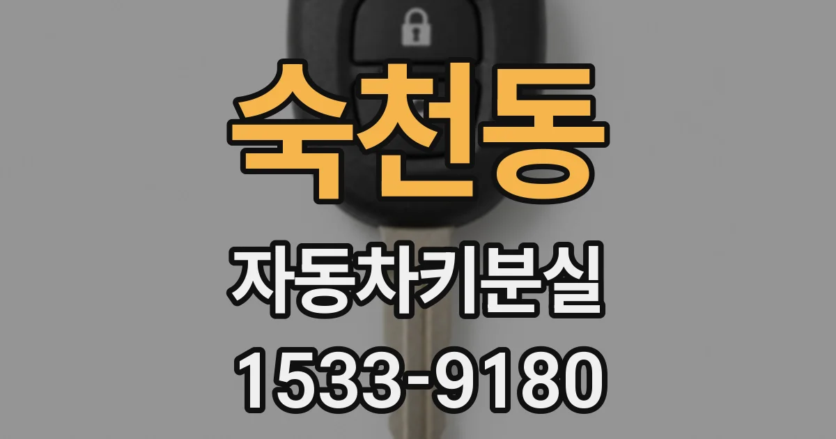 숙천동 자동차키분실