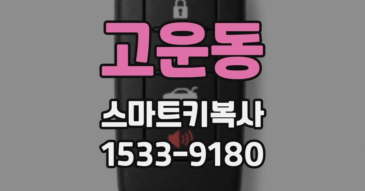 고운동 스마트키복사