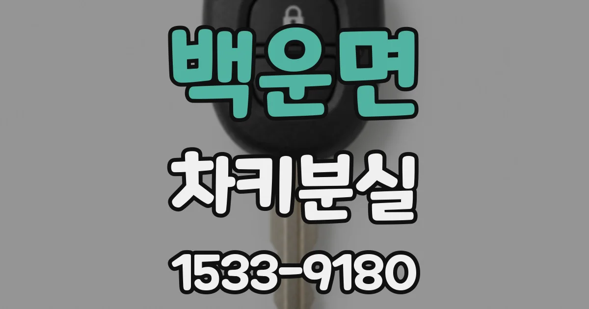 백운면 차키분실