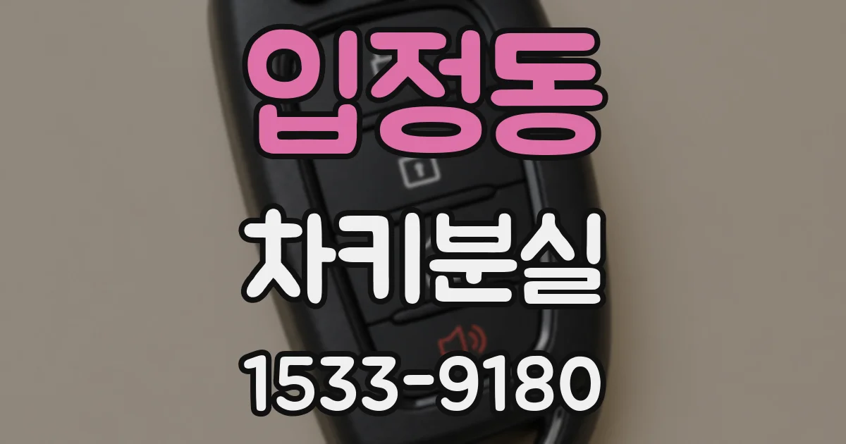 입정동 차키분실