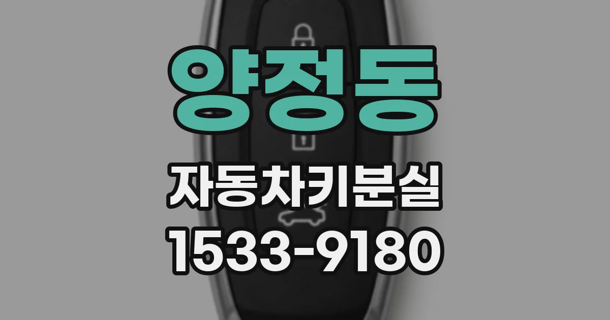 양정동 자동차키분실
