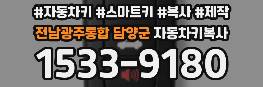 전남광주통합 담양군 자동차키복사