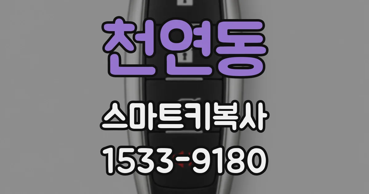 천연동 스마트키복사