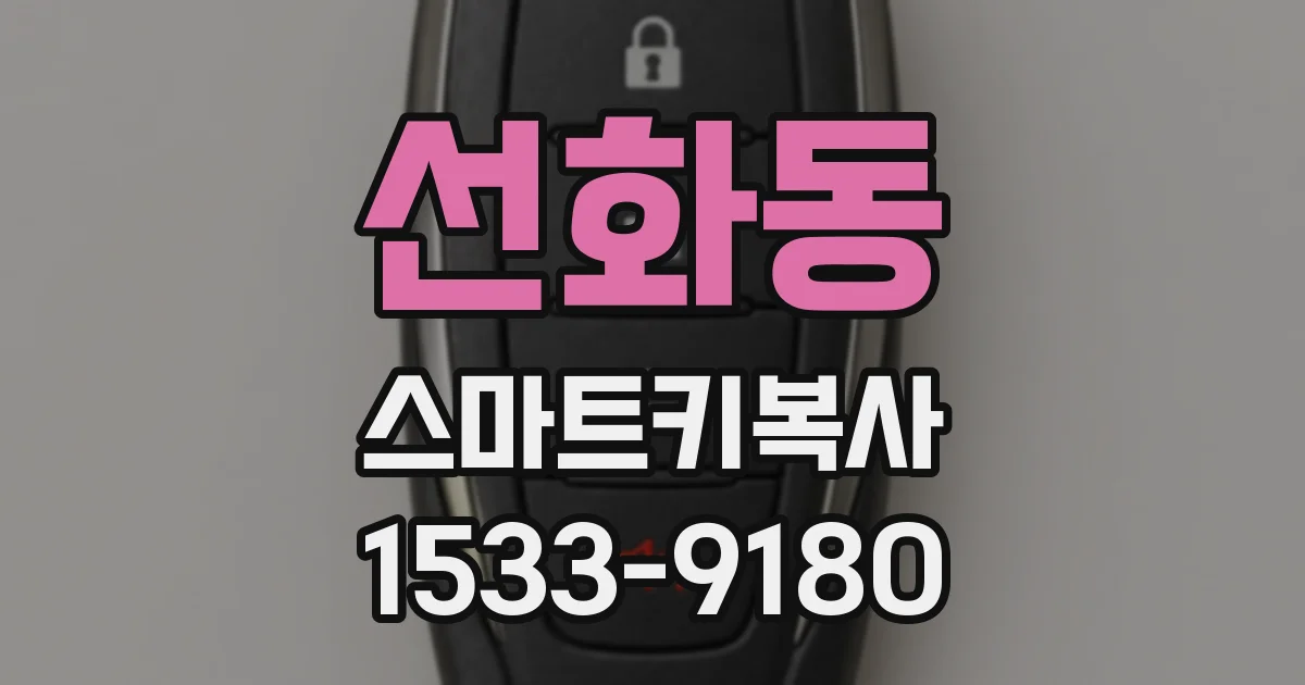 선화동 스마트키복사