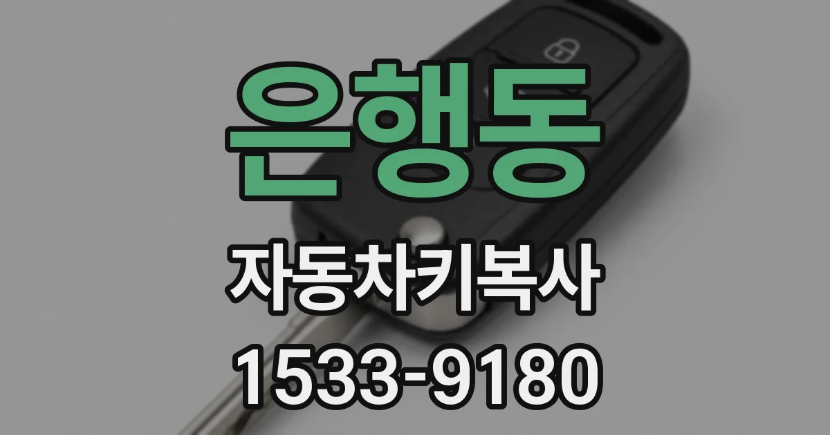 은행동 자동차키복사