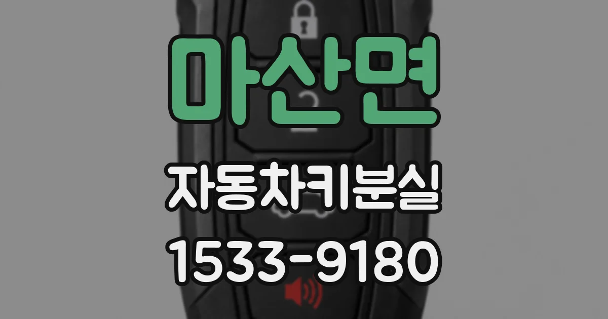 마산면 자동차키분실