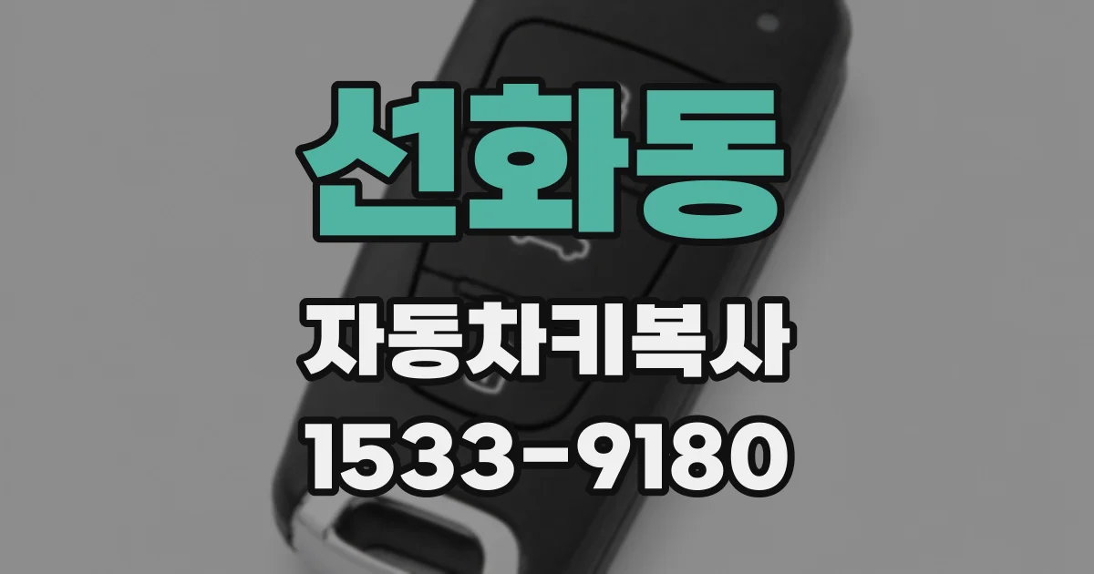 선화동 자동차키복사
