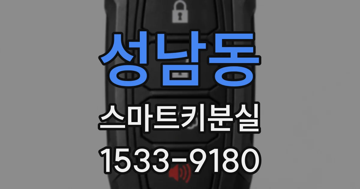 성남동 스마트키분실