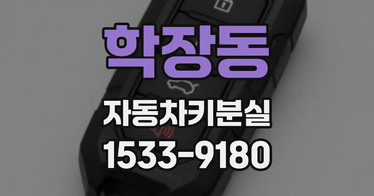 학장동 자동차키분실