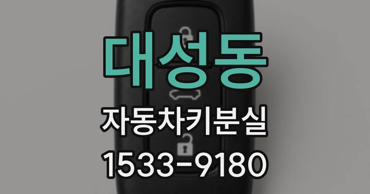 대성동 자동차키분실