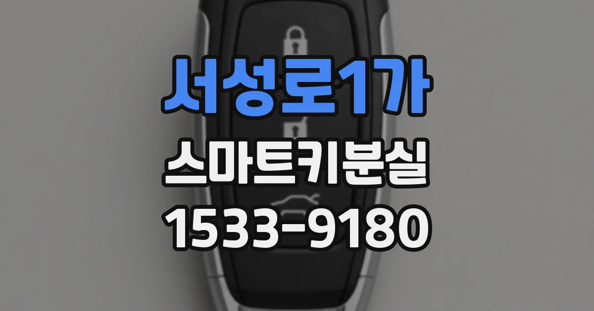 서성로1가 스마트키분실