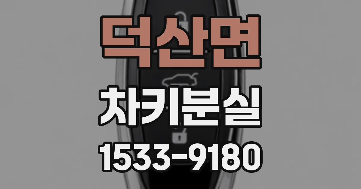 덕산면 차키분실