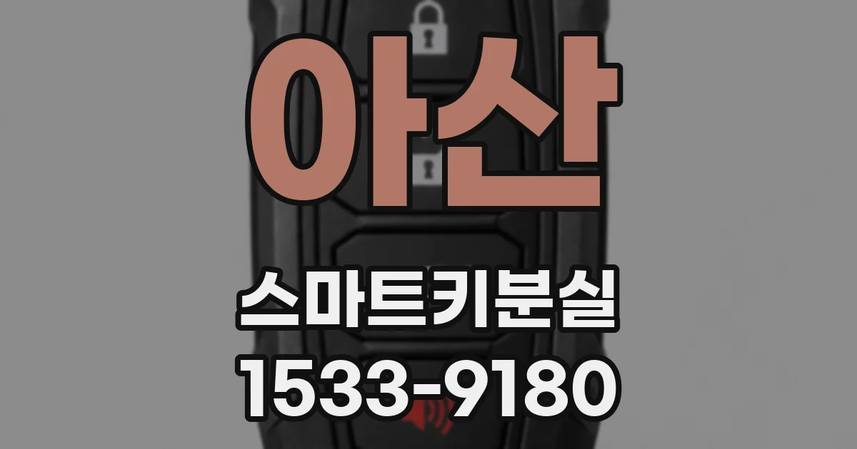 아산 스마트키분실