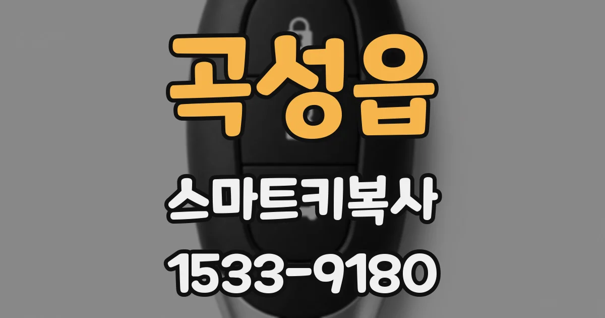 곡성읍 스마트키복사
