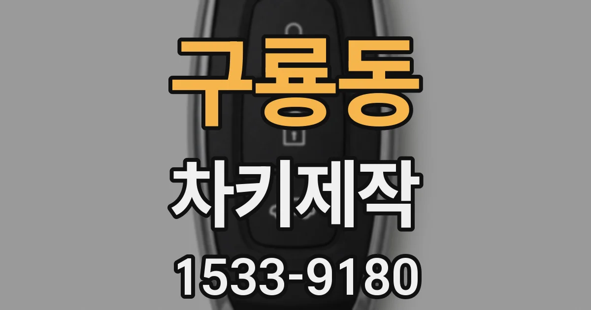 구룡동 차키제작
