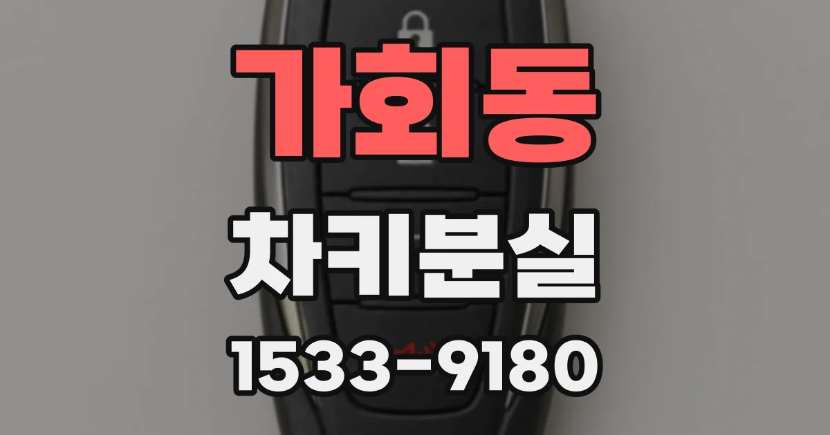 가회동 차키분실