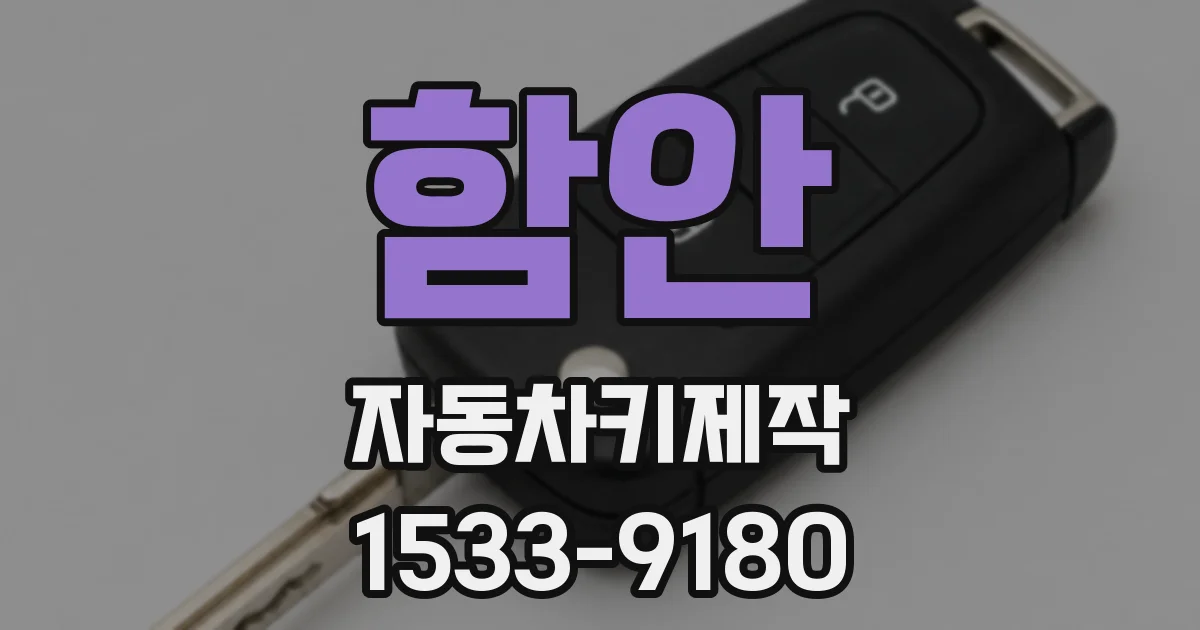 함안 자동차키제작