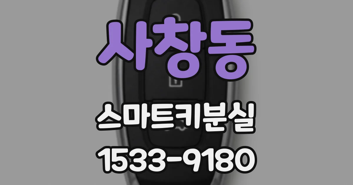 사창동 스마트키분실