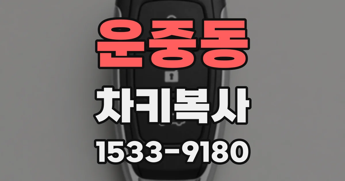 운중동 차키복사