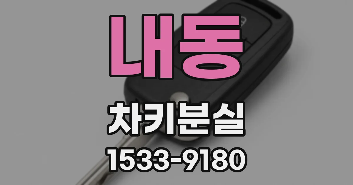 내동 차키분실