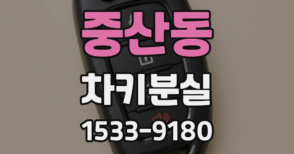 중산동 차키분실