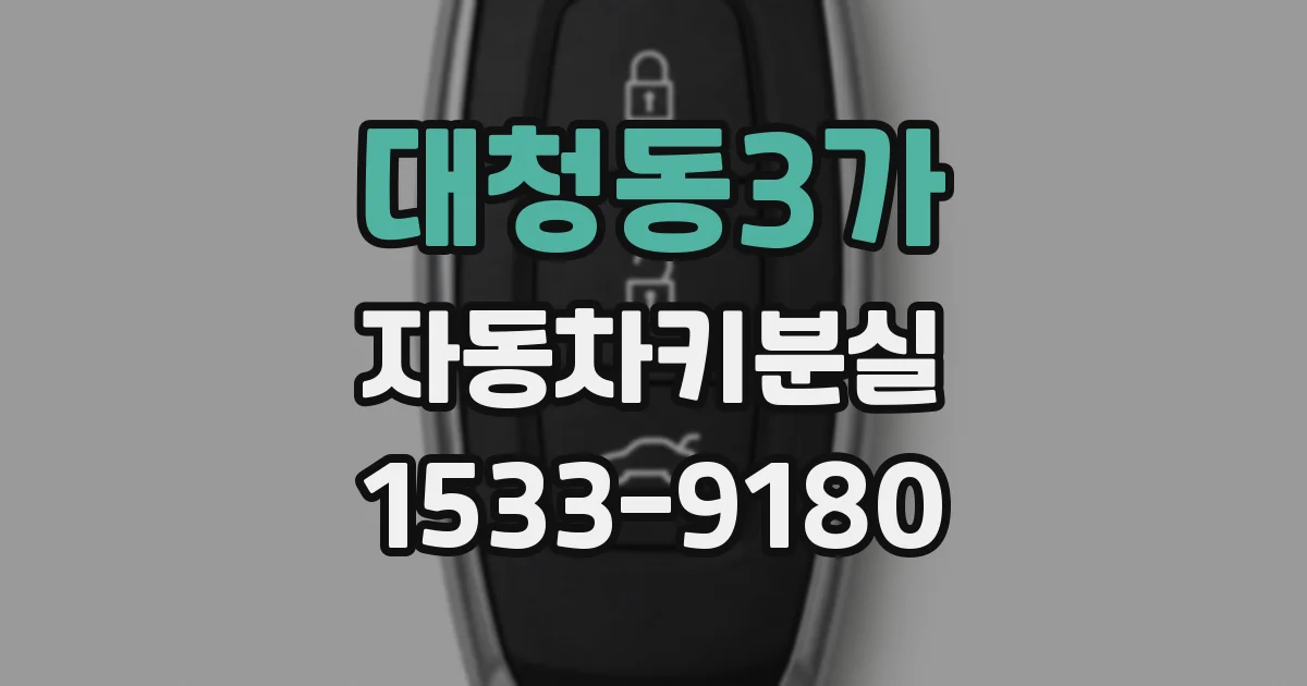 대청동3가 자동차키분실