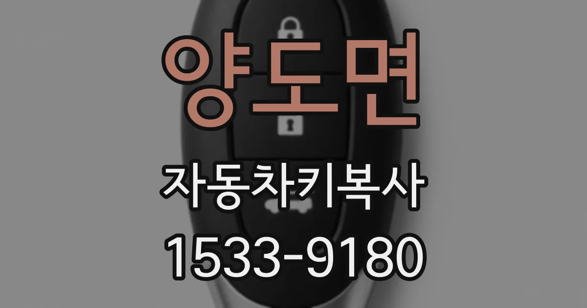 양도면 자동차키복사