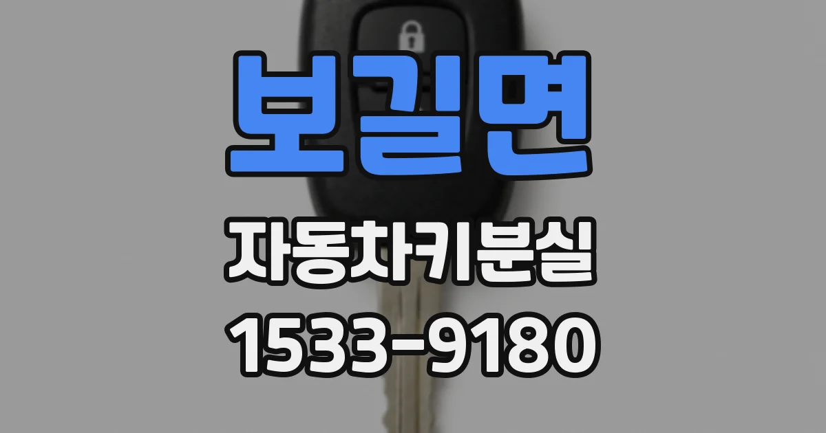 보길면 자동차키분실