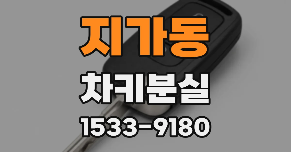 지가동 차키분실