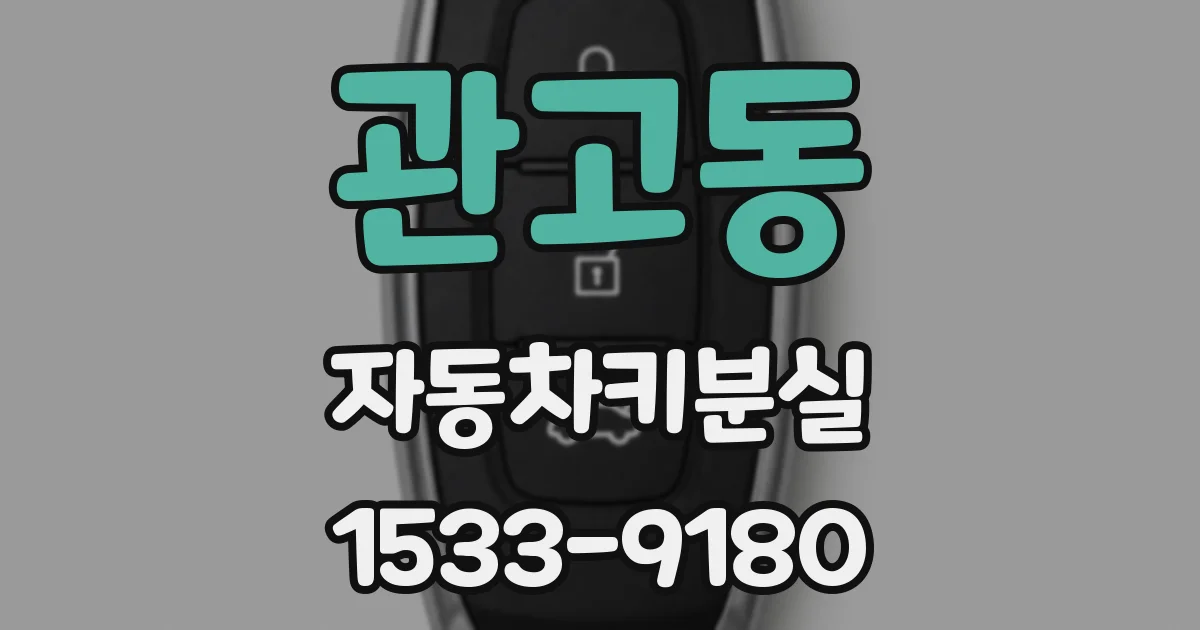 관고동 자동차키분실