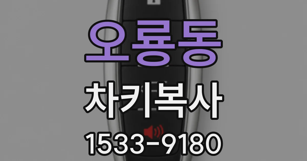 오룡동 차키복사