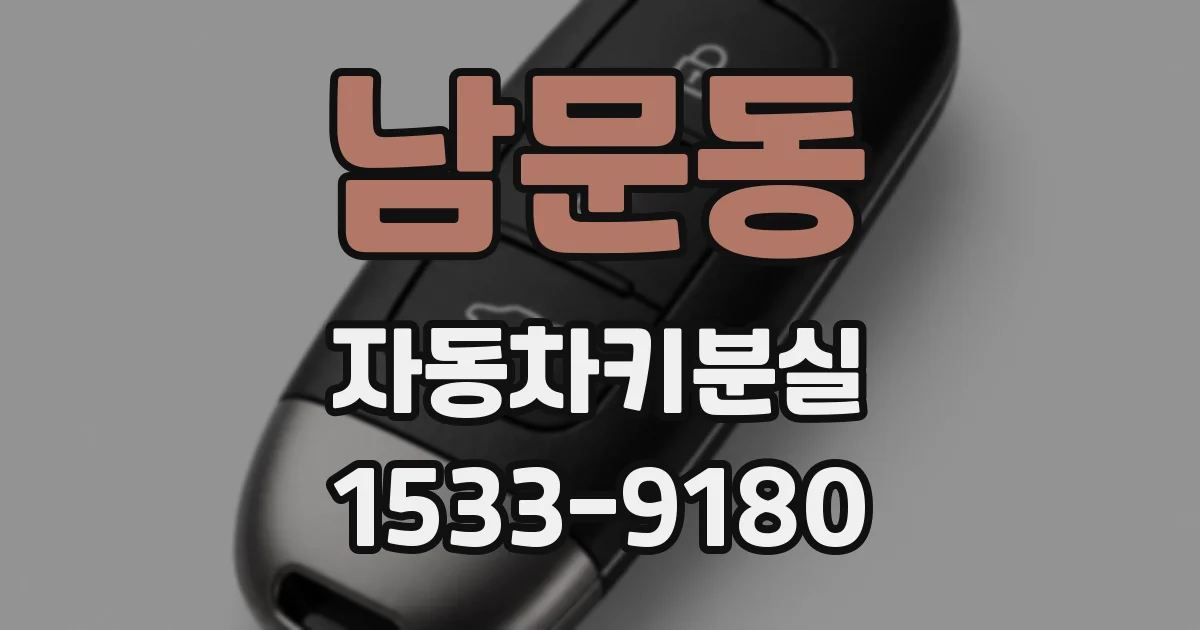 남문동 자동차키분실