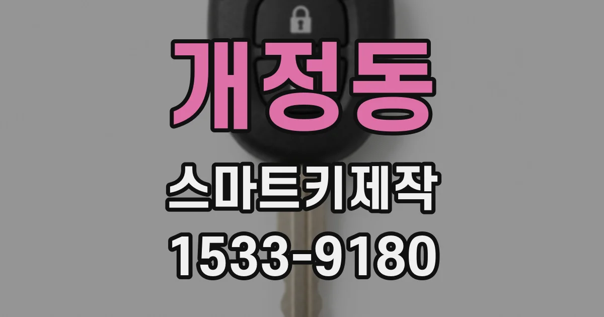 개정동 스마트키제작
