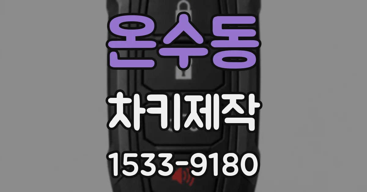 온수동 차키제작