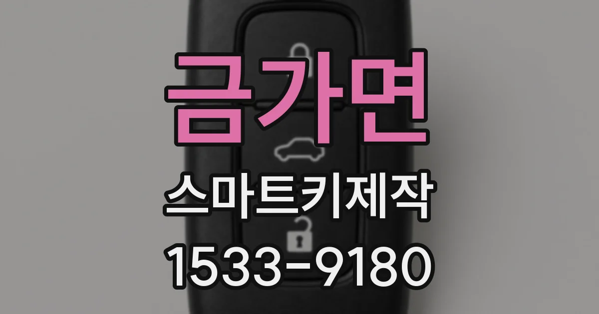 금가면 스마트키제작