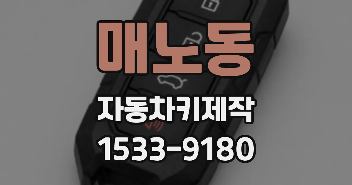 매노동 자동차키제작
