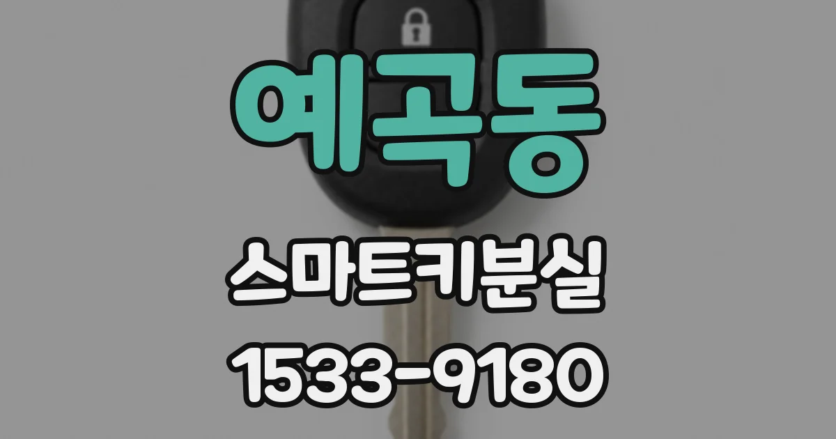 예곡동 스마트키분실